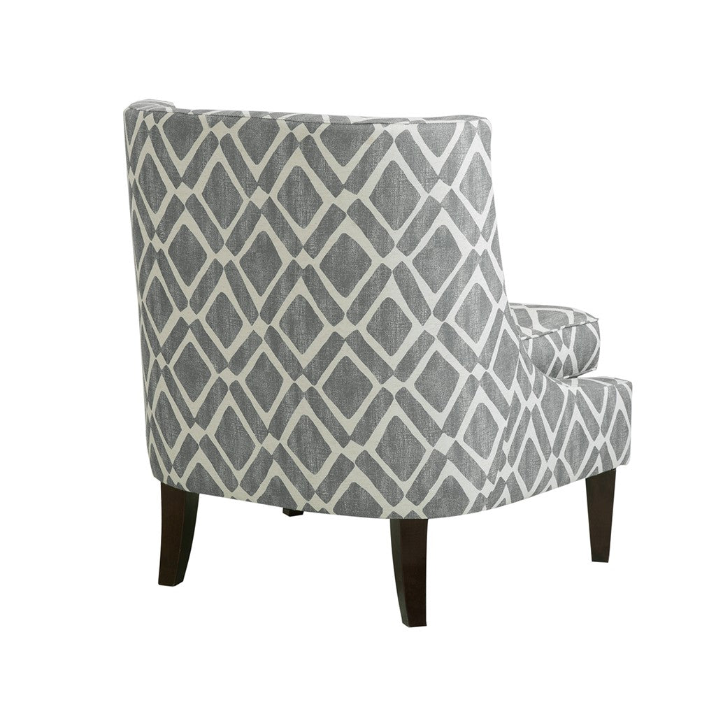 Waverly Swoop Grey Arm Chair