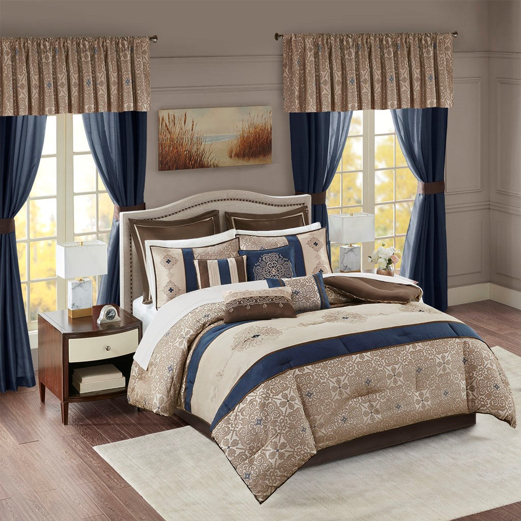 Delaney Navy 24-Piece Room in a Bag