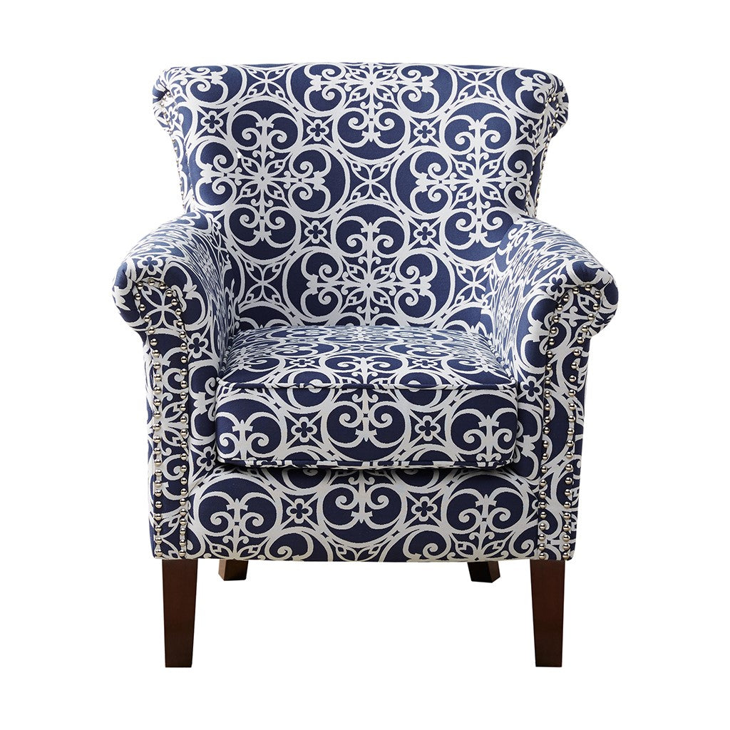 Brooke Navy Tight Back Club Chair