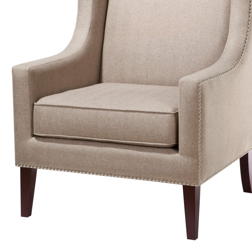 Barton Taupe Wing Chair