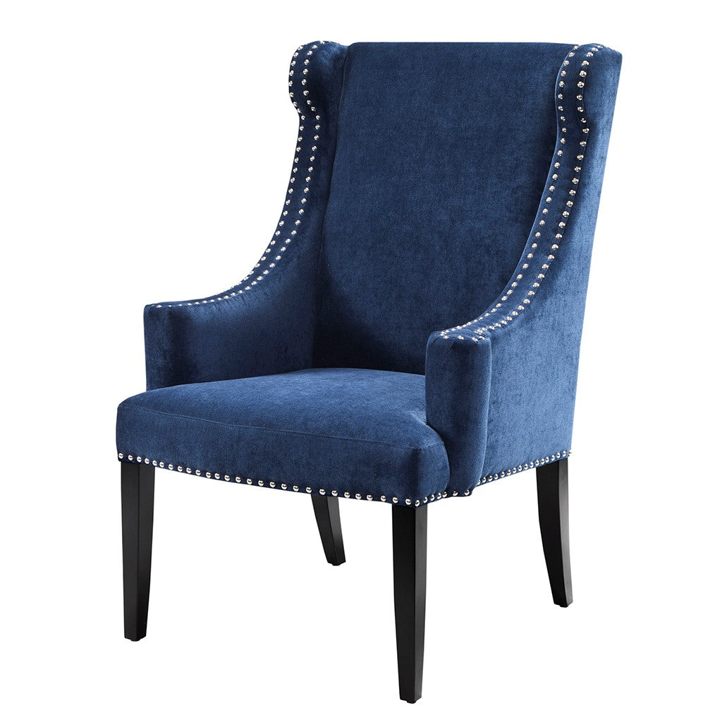 Marcel High Back Blue Wing Chair