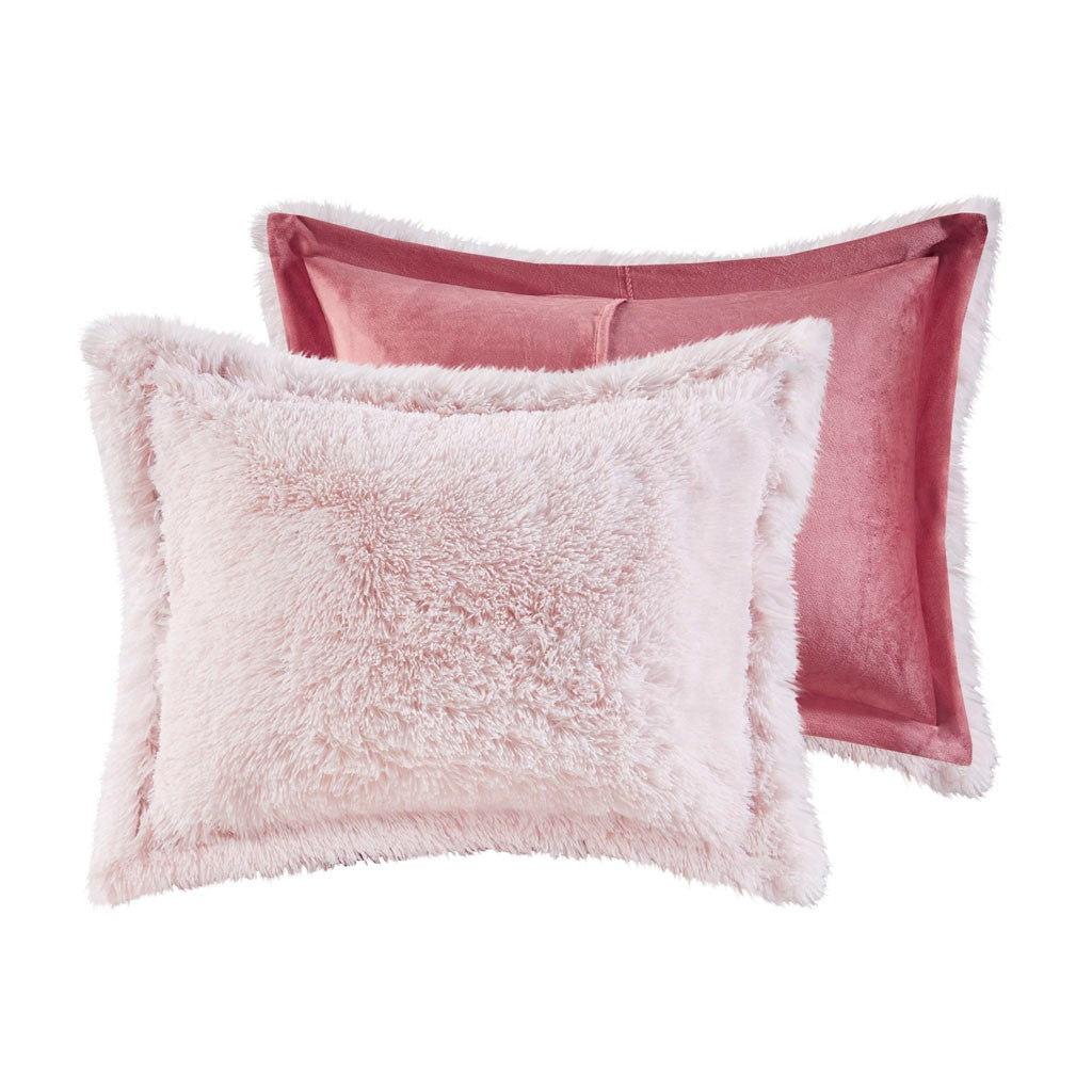 Cleo Ombre Shaggy Fur Comforter Set