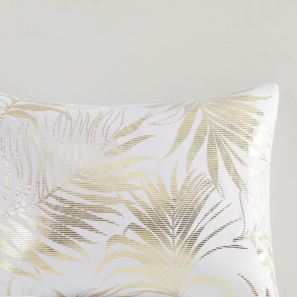 Kailani Tropical Metallic Printed Duvet Cover Set