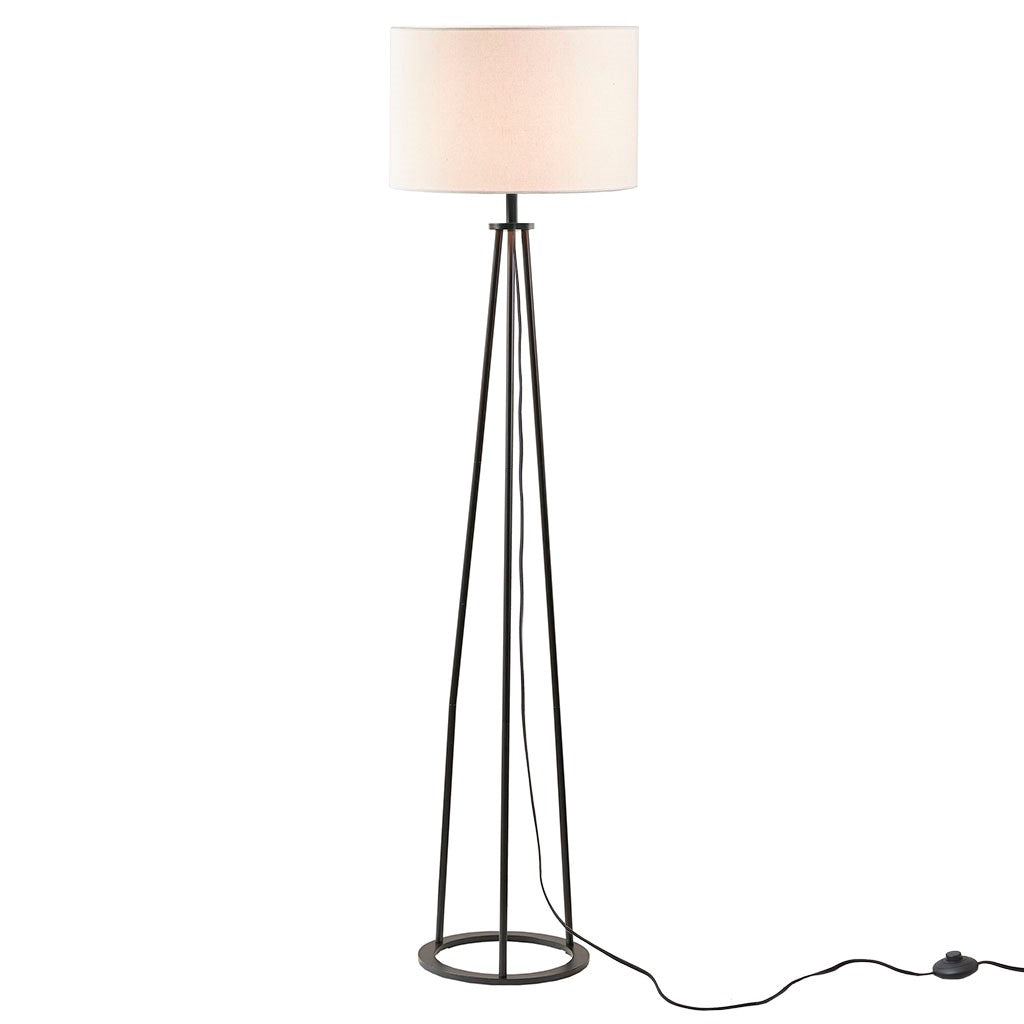 Black Clyde Metal Tripod Floor Lamp