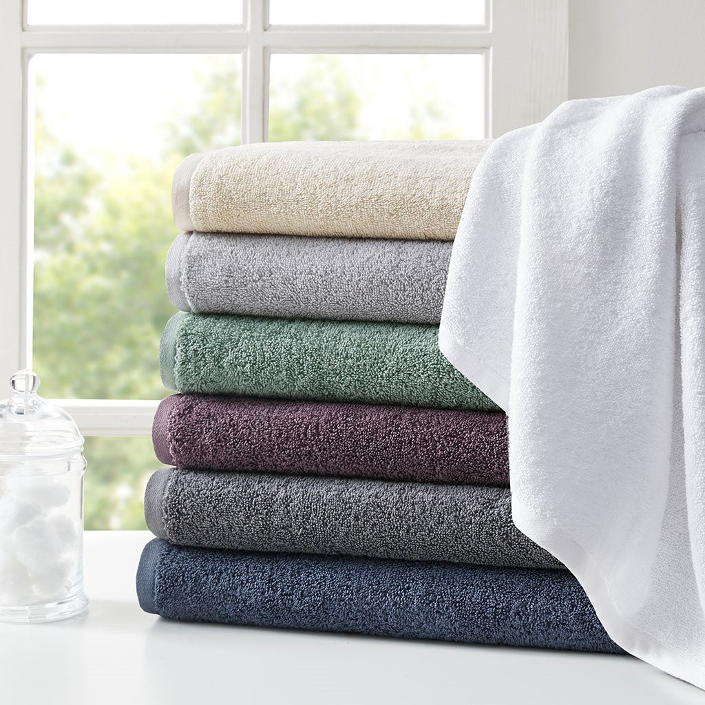 Aure 100% Cotton Solid 6 Piece Antimicrobial Towel Set