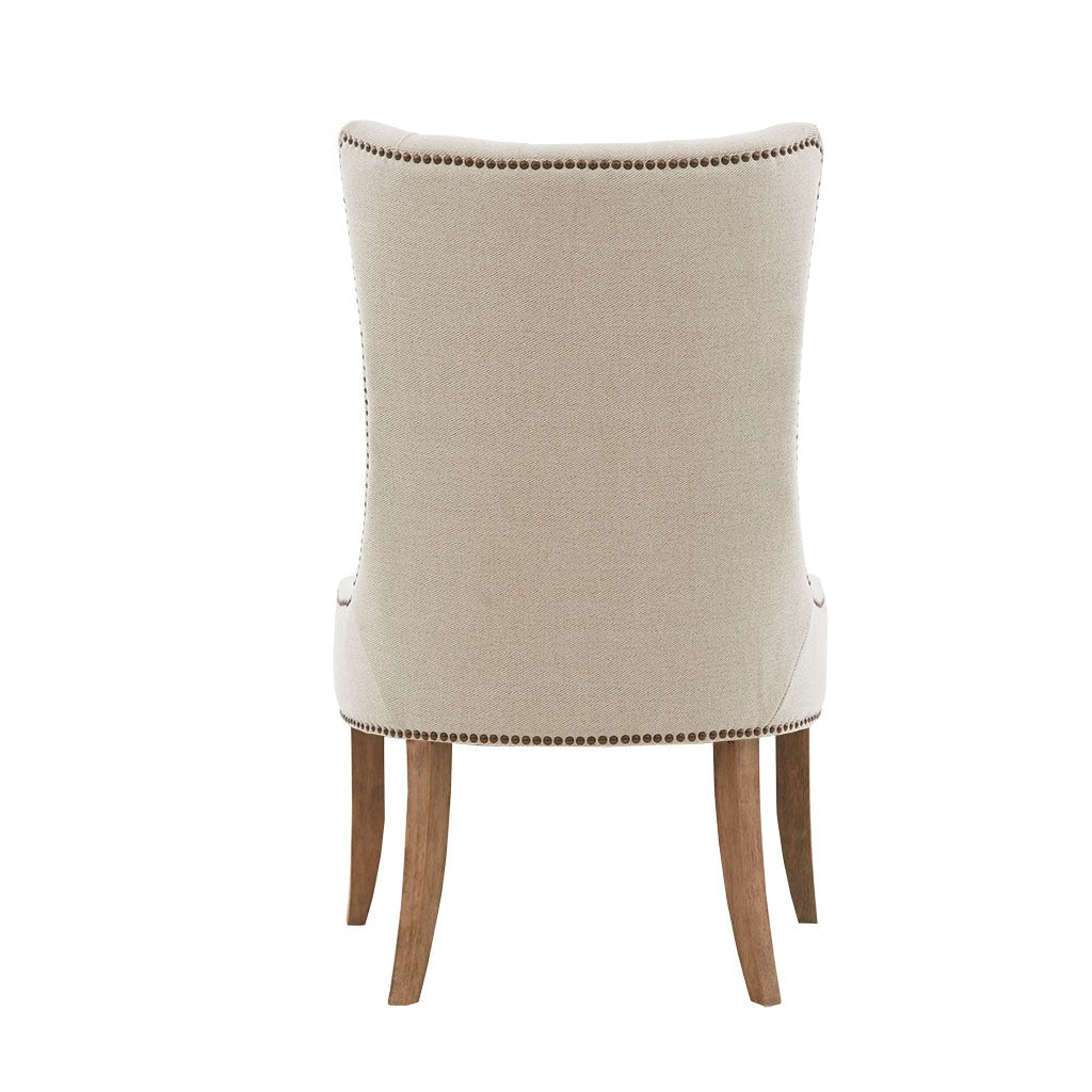 Lucas Cream Button Tufted Captain Accent Chair