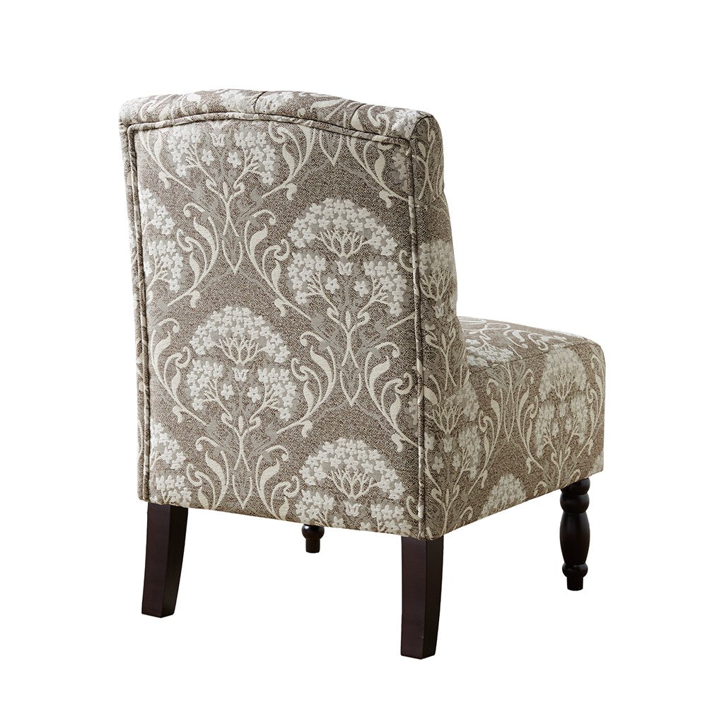 Lola Tufted Taupe Armless Chair