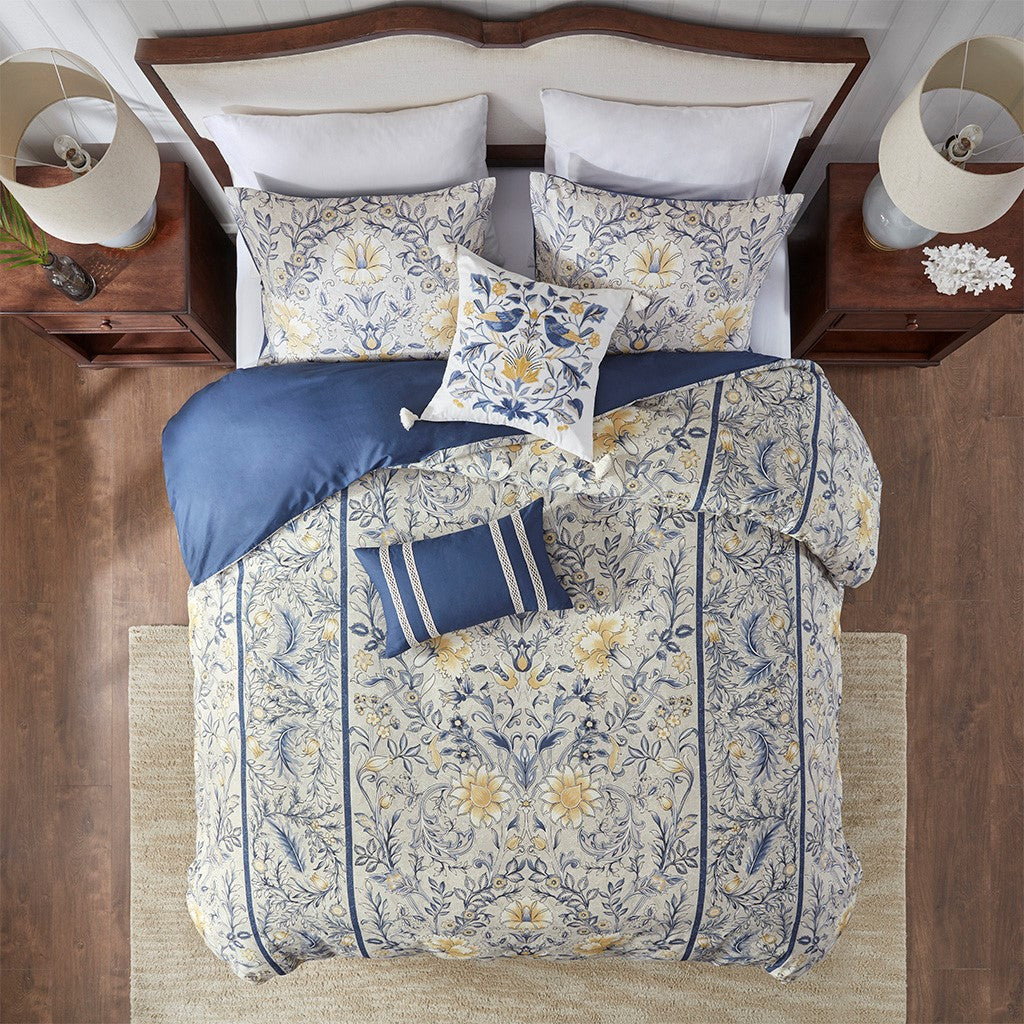 Livia 5 Piece Cotton Duvet Cover Set