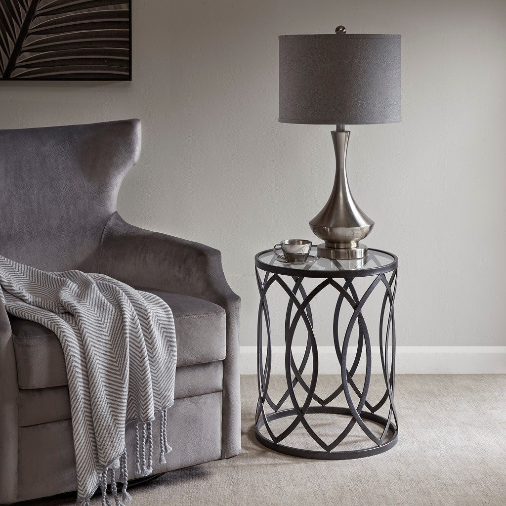 Arlo Metal Eyelet Accent Table