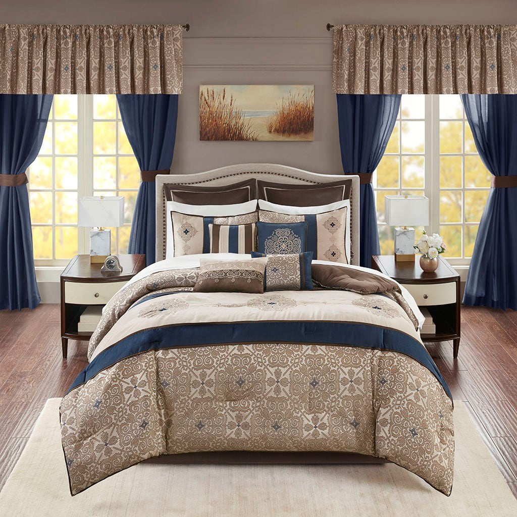 Delaney Navy 24-Piece Room in a Bag