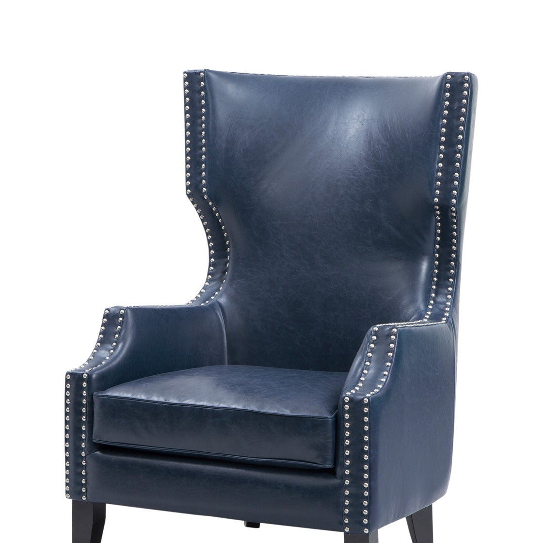 Brighton Modern Navy Wing Chair