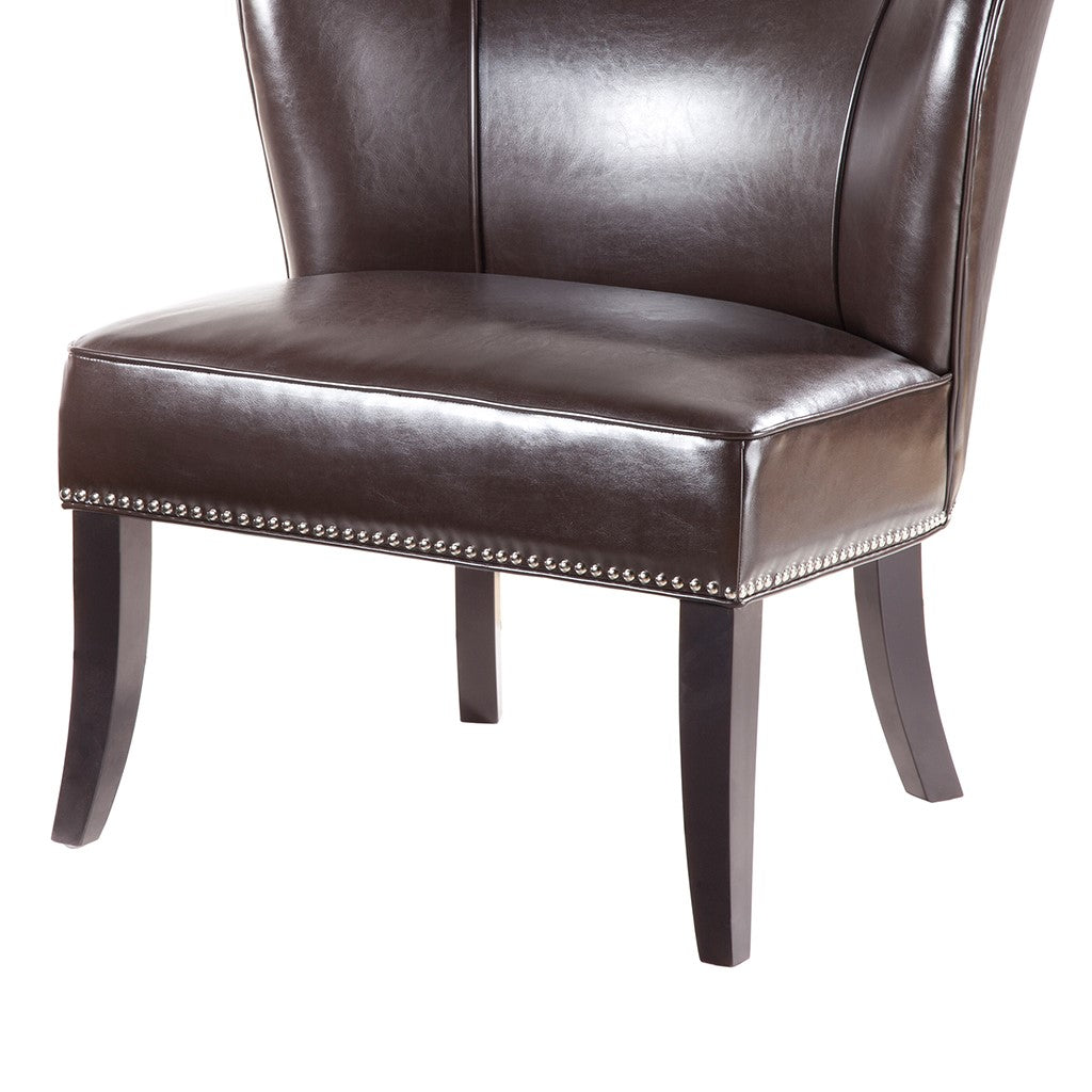 Hilton Armless Brown Accent Chair