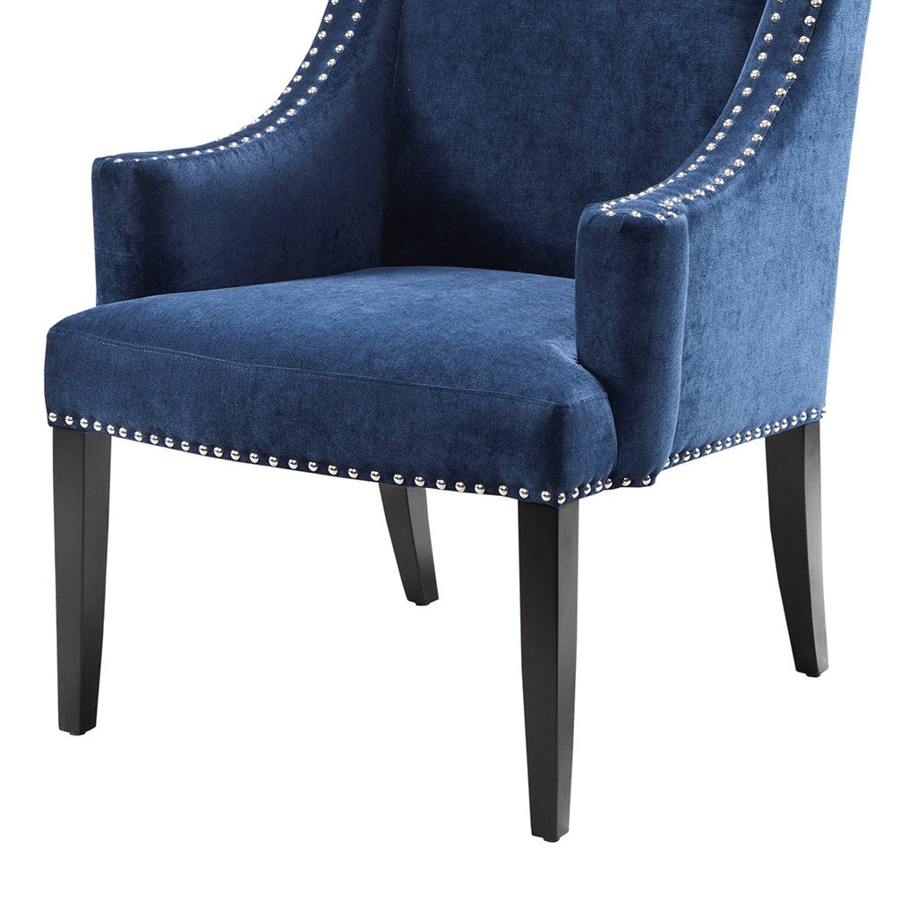 Marcel High Back Blue Wing Chair