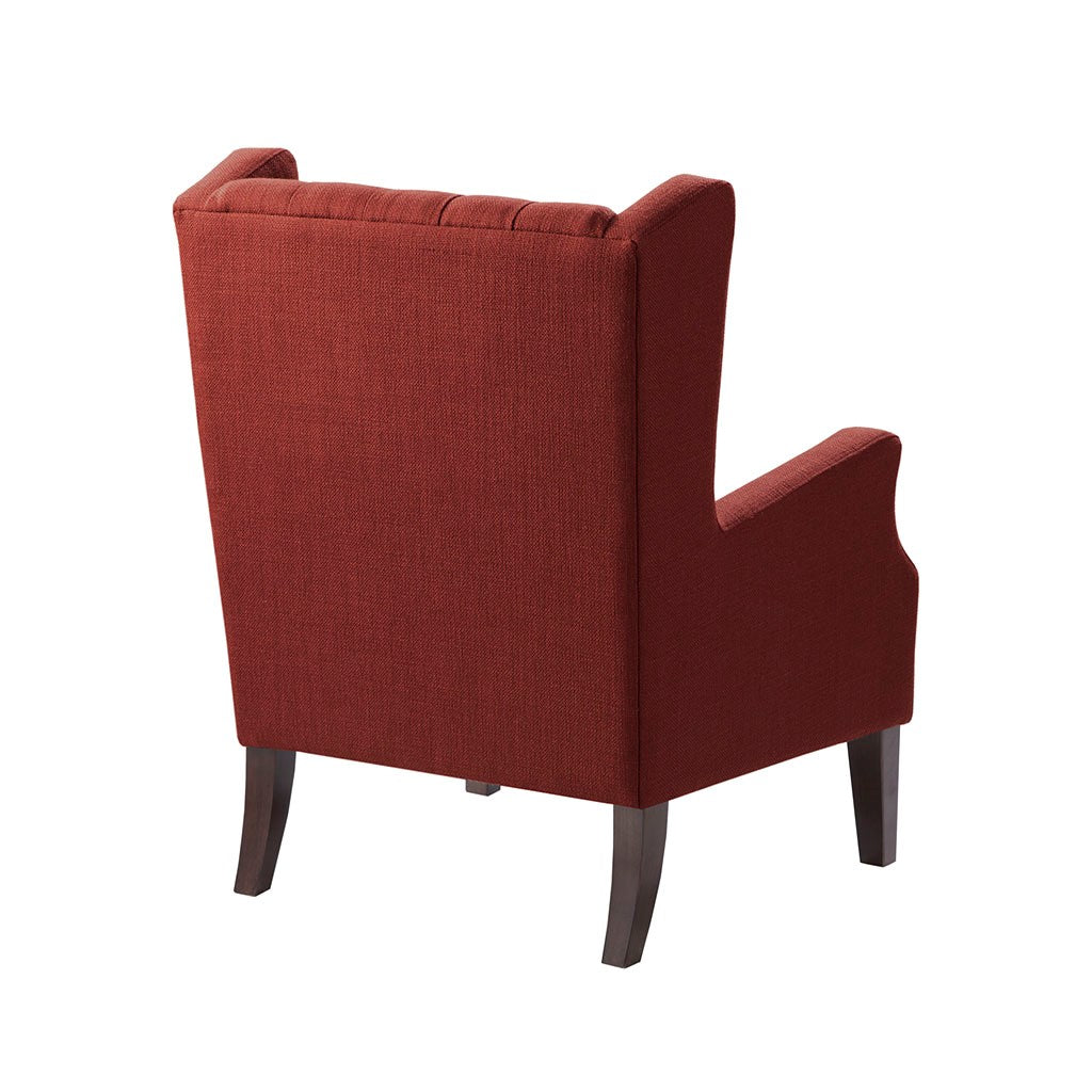 Maxwell Button Tufted Red Wing Chair