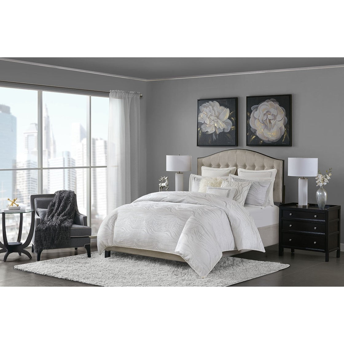 Hollywood Glam White Comforter Set