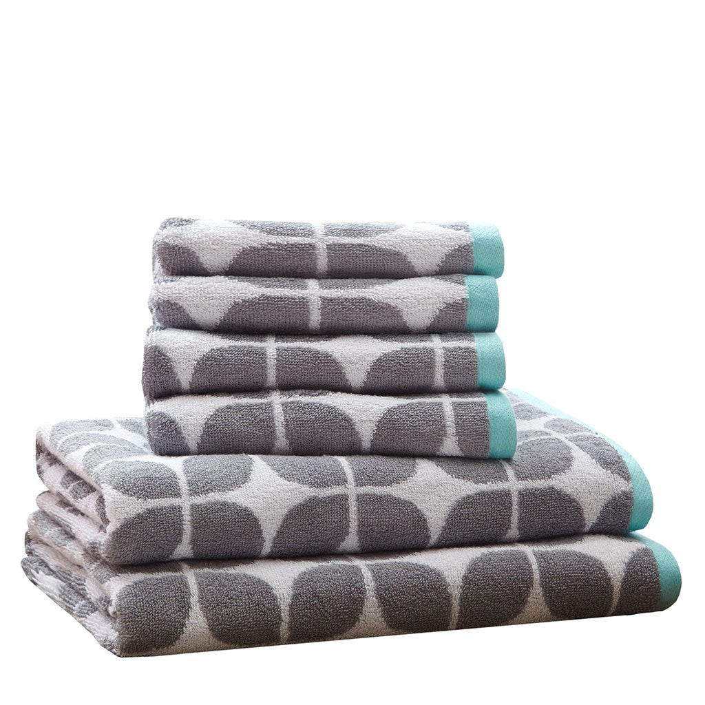 Lita 6 Piece Cotton Jacquard Towel Set