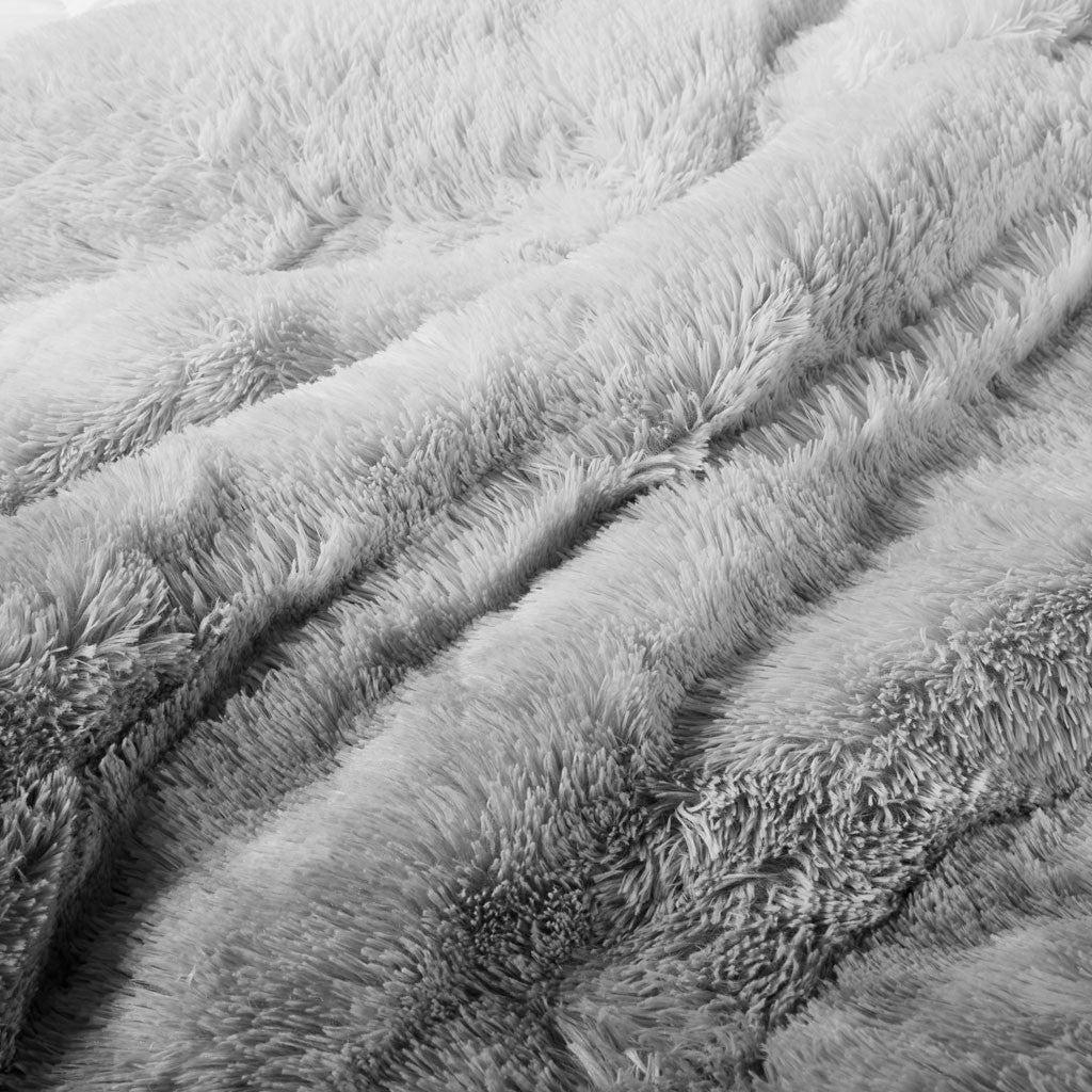 Cleo Ombre Shaggy Fur Comforter Set