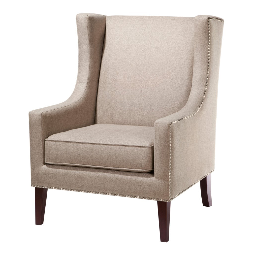 Barton Taupe Wing Chair