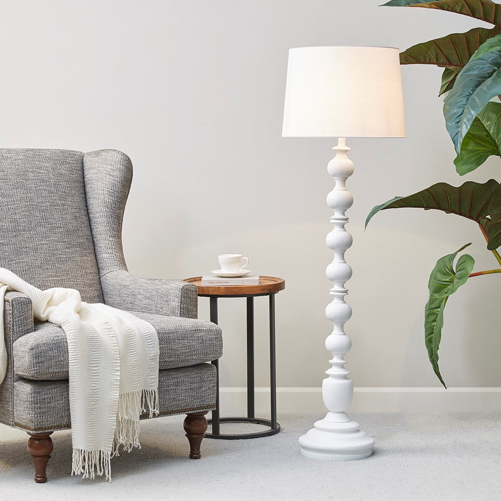 Astoria Column White Floor Lamp