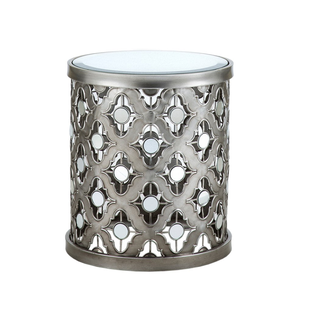 Arian Quatrefoil Mirror Accent Table