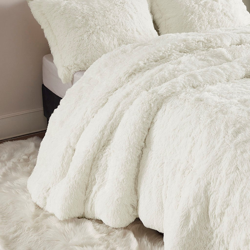 Malea Shaggy Fur Duvet Cover Set