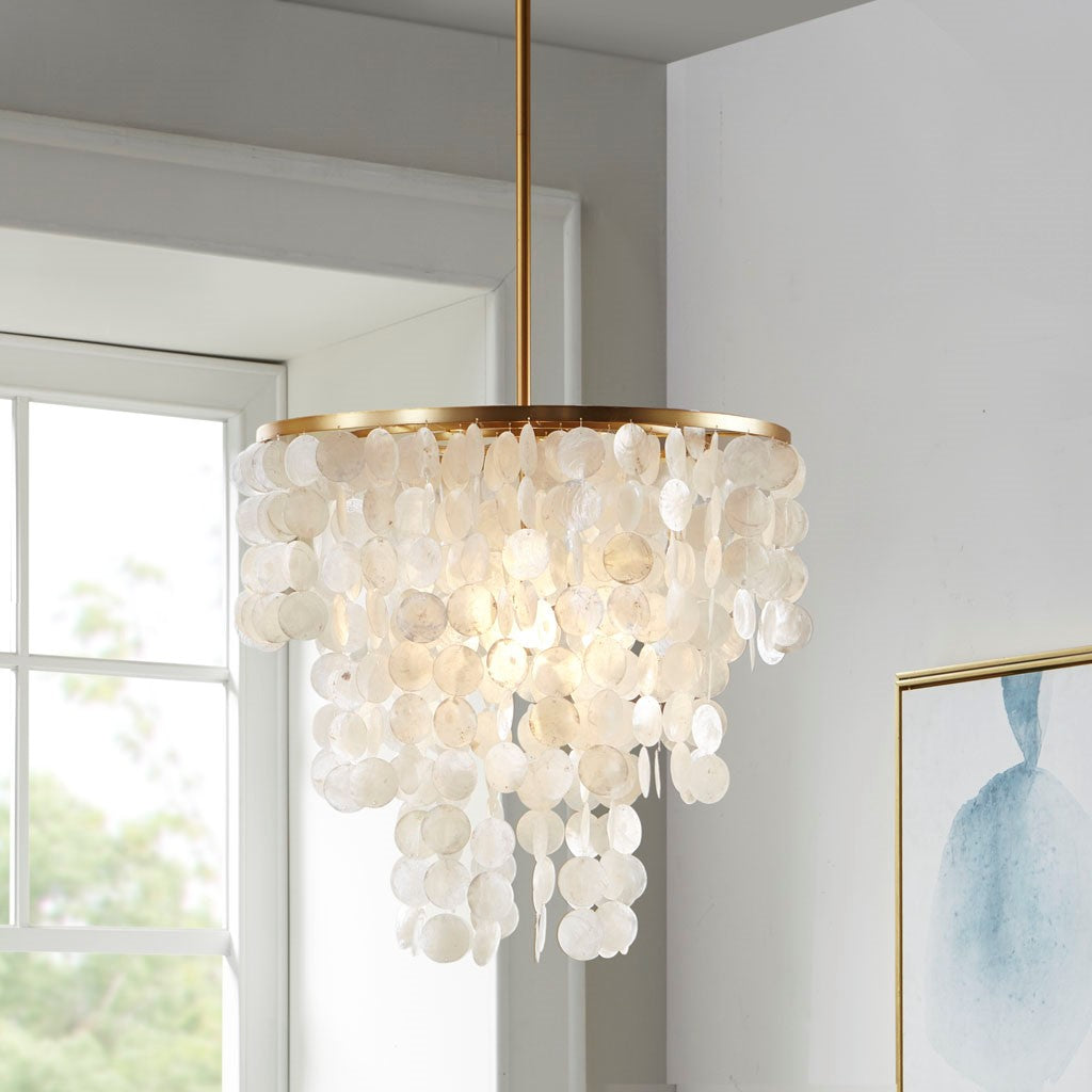 White Isla Chandelier