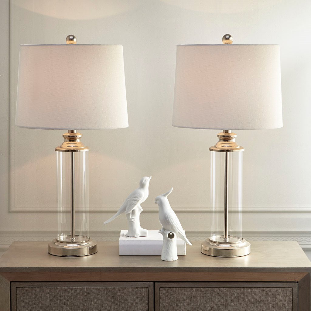 Clarity Silver Table Lamp Set of 2