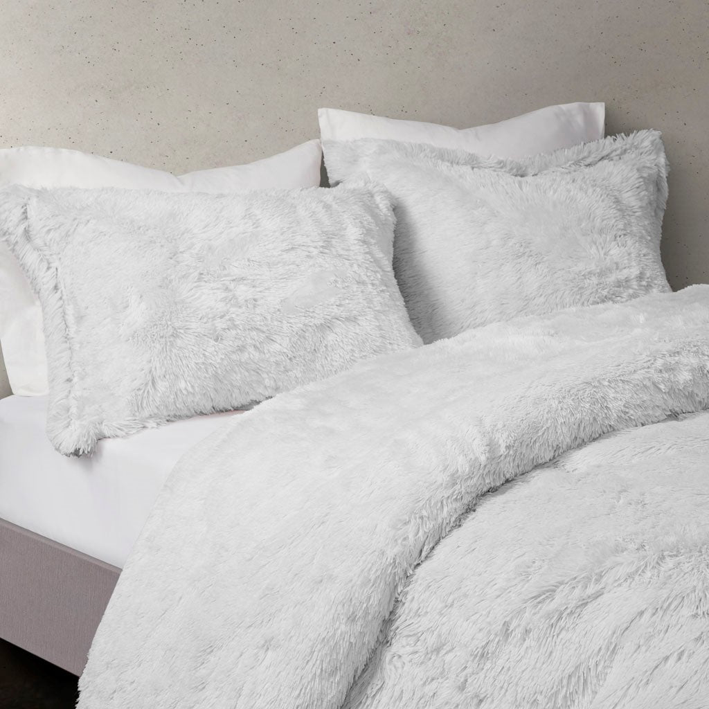 Cleo Ombre Shaggy Fur Comforter Set