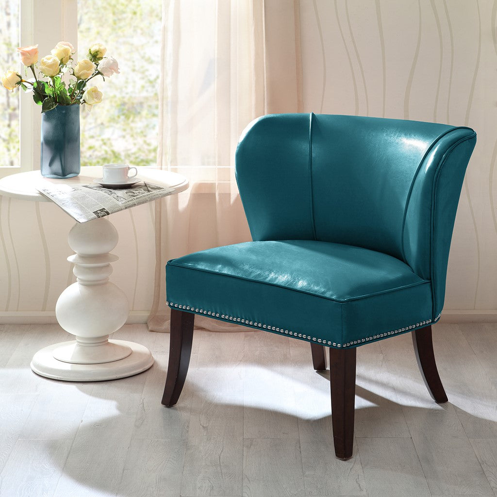 Hilton Armless Blue Accent Chair