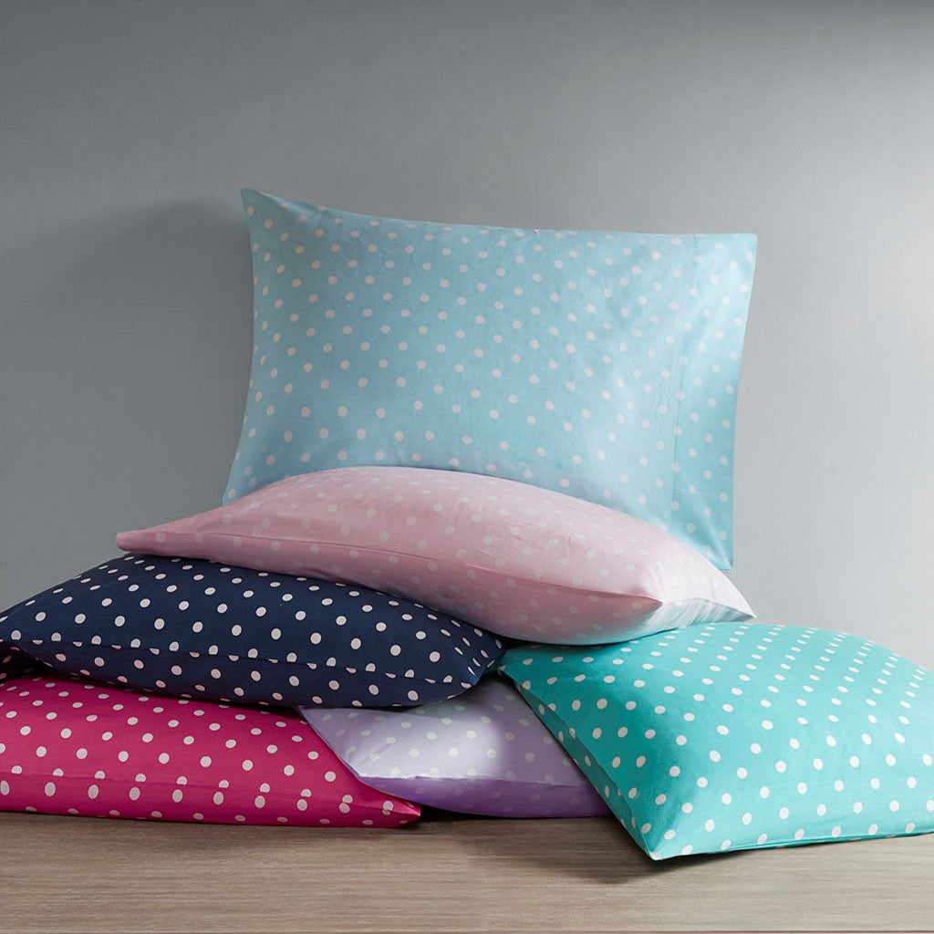 Polka Dot Printed 100% Cotton Sheet Set