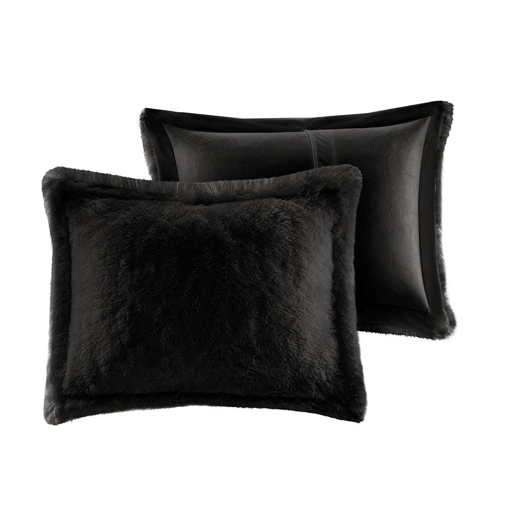 Malea Shaggy Fur Duvet Cover Set