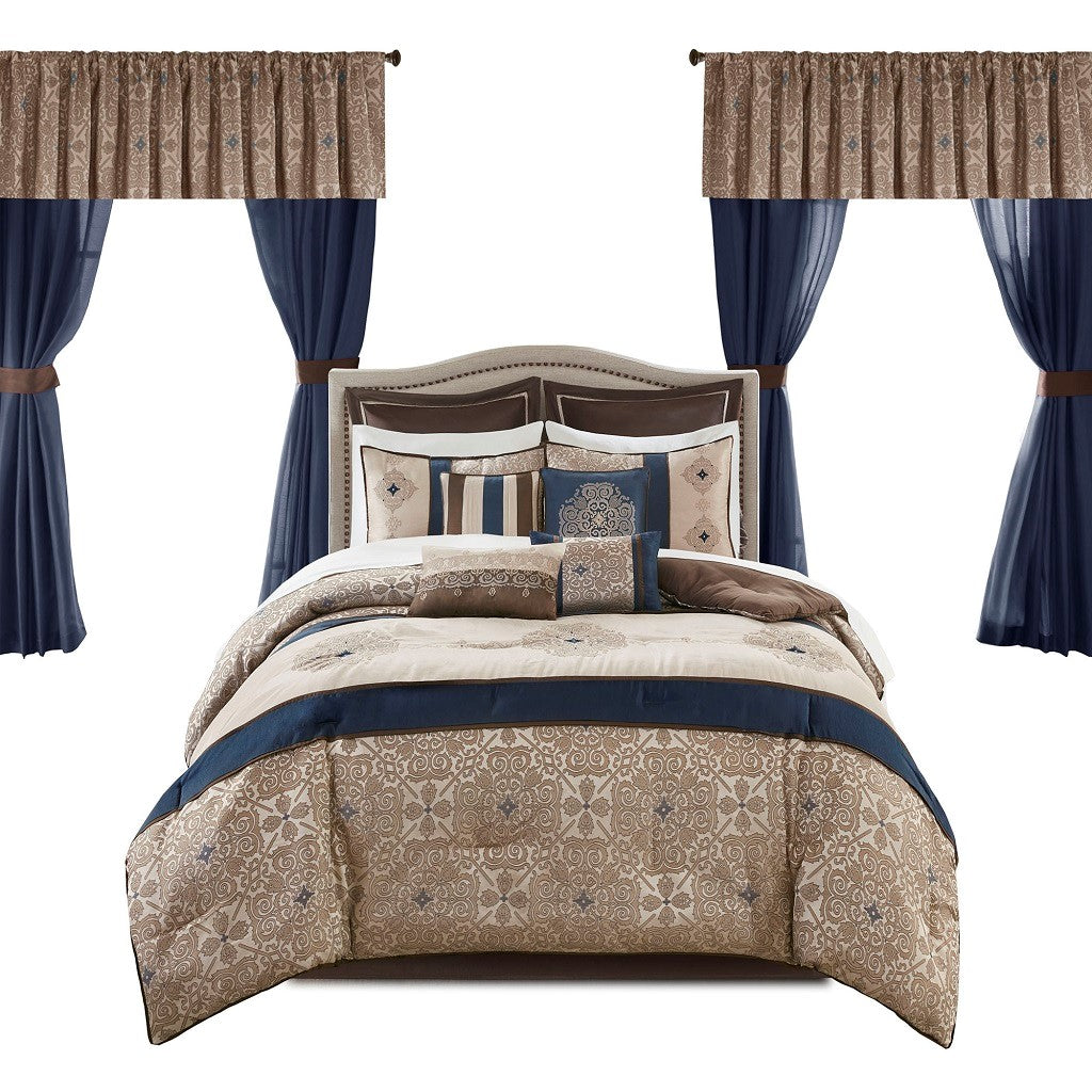 Delaney Navy 24-Piece Room in a Bag