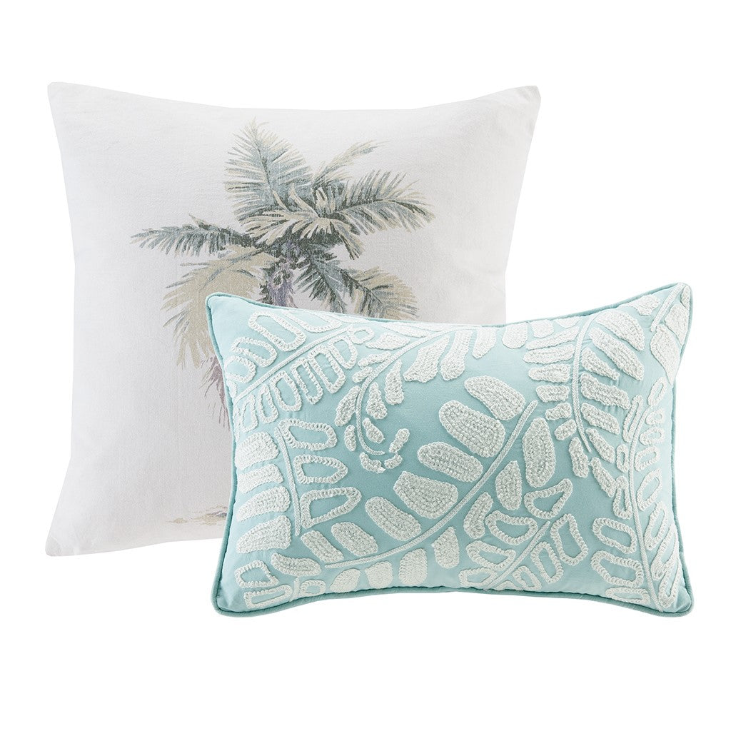 Palm Grove Cotton Printed 5 Piece Duvet Cover Set