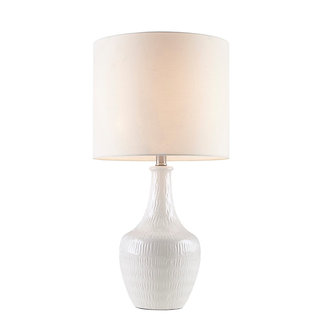 Celine Ceramic White Table Lamp