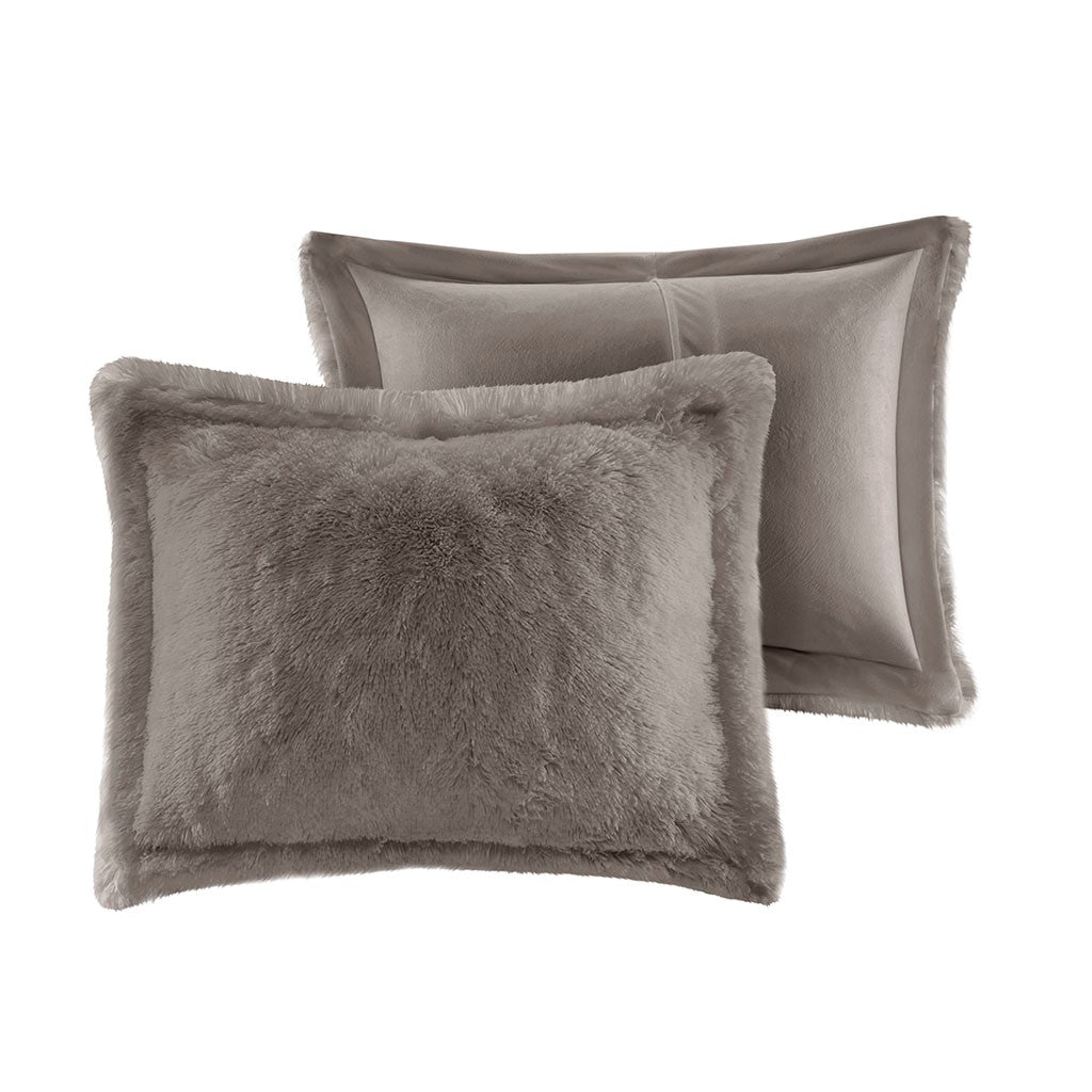 Malea Shaggy Fur Duvet Cover Set