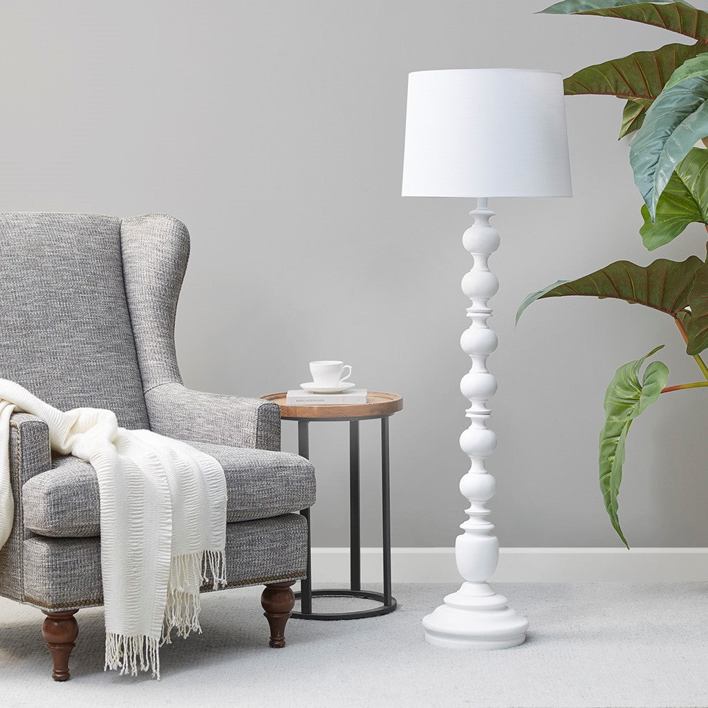 Astoria Column White Floor Lamp