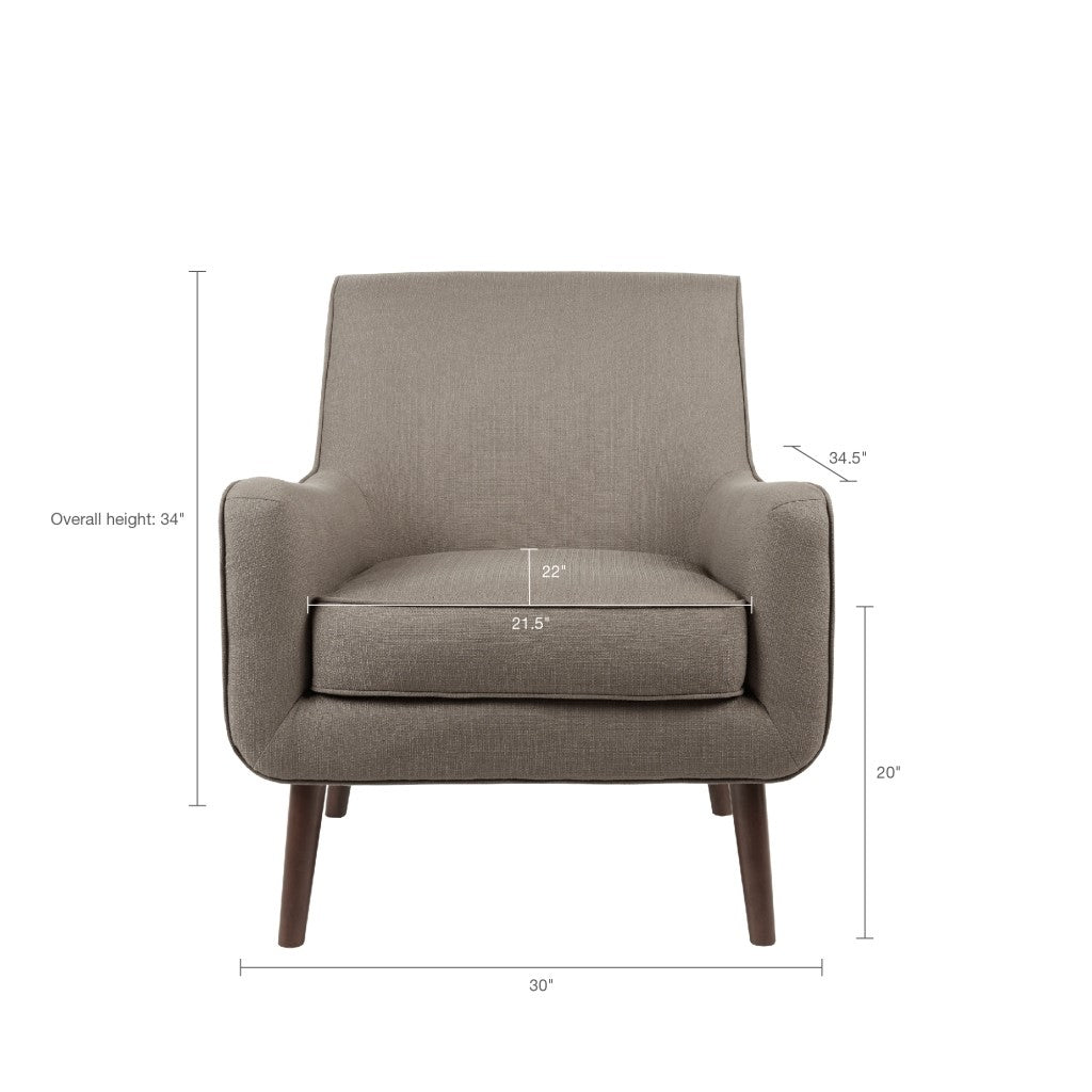 Oxford Mid-Century Grey Accent Chair