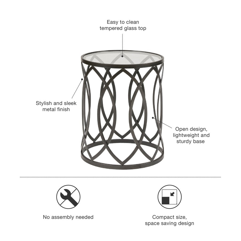 Arlo Metal Eyelet Accent Table