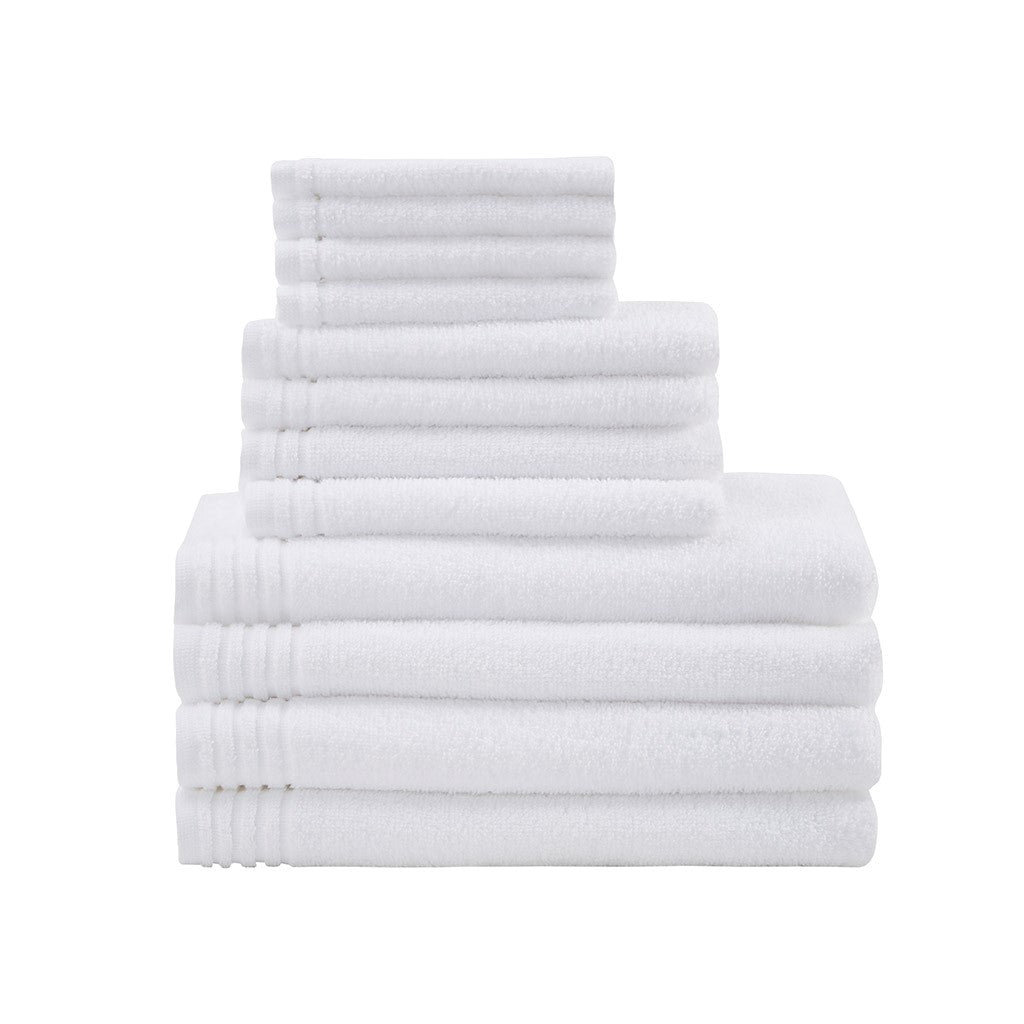 Big Bundle 100% Cotton 12 Piece Bath Towel Set