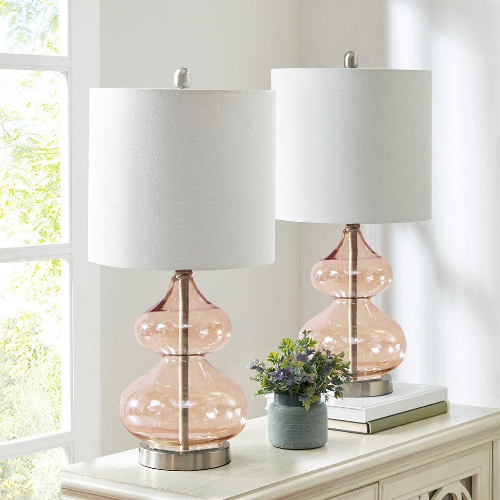 Ellipse Pink Table Lamp Set of 2