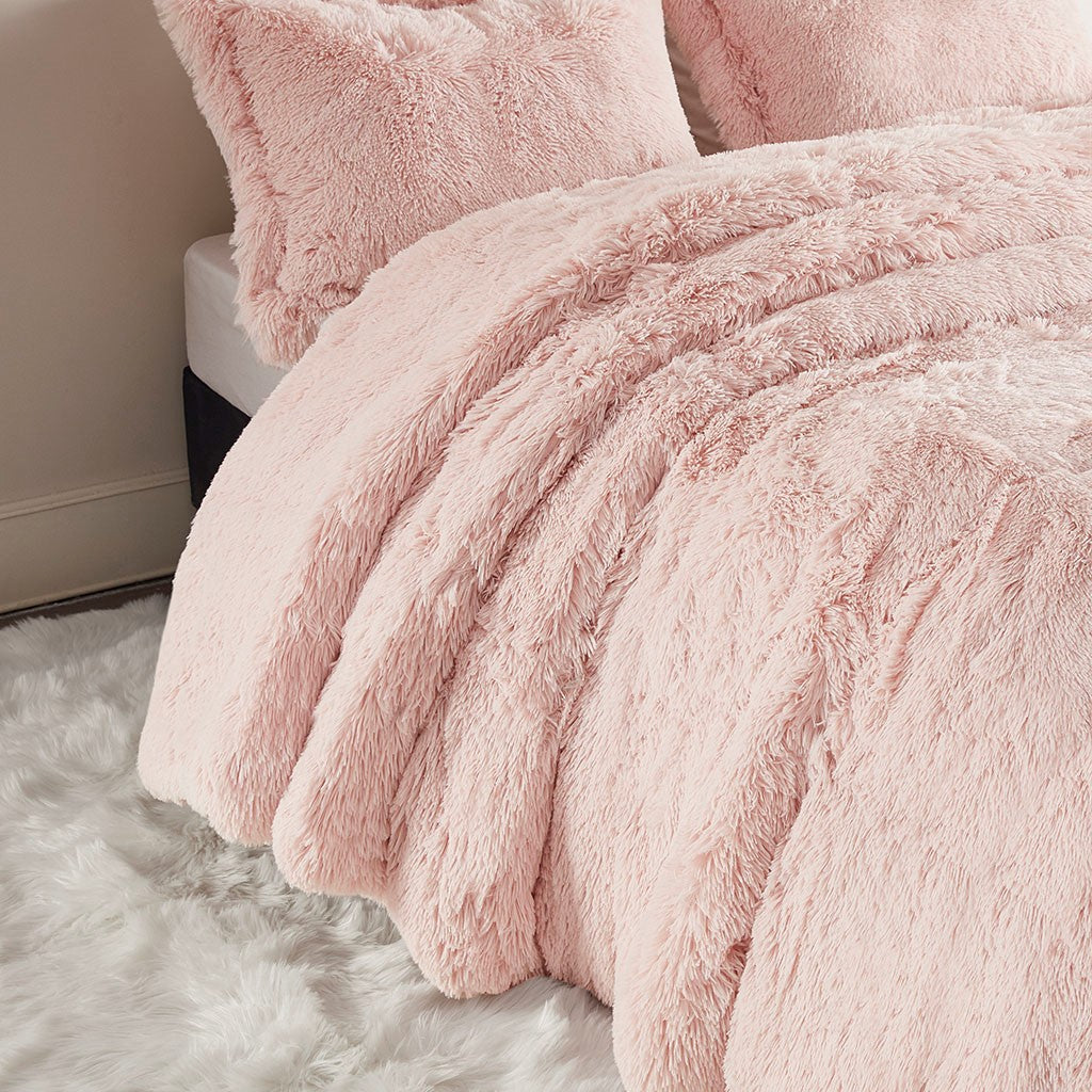 Malea Shaggy Fur Duvet Cover Set