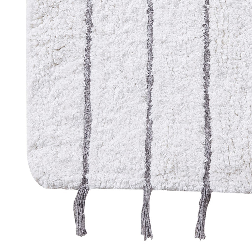 Arbor Stripe Tassel Cotton Tufted Rug