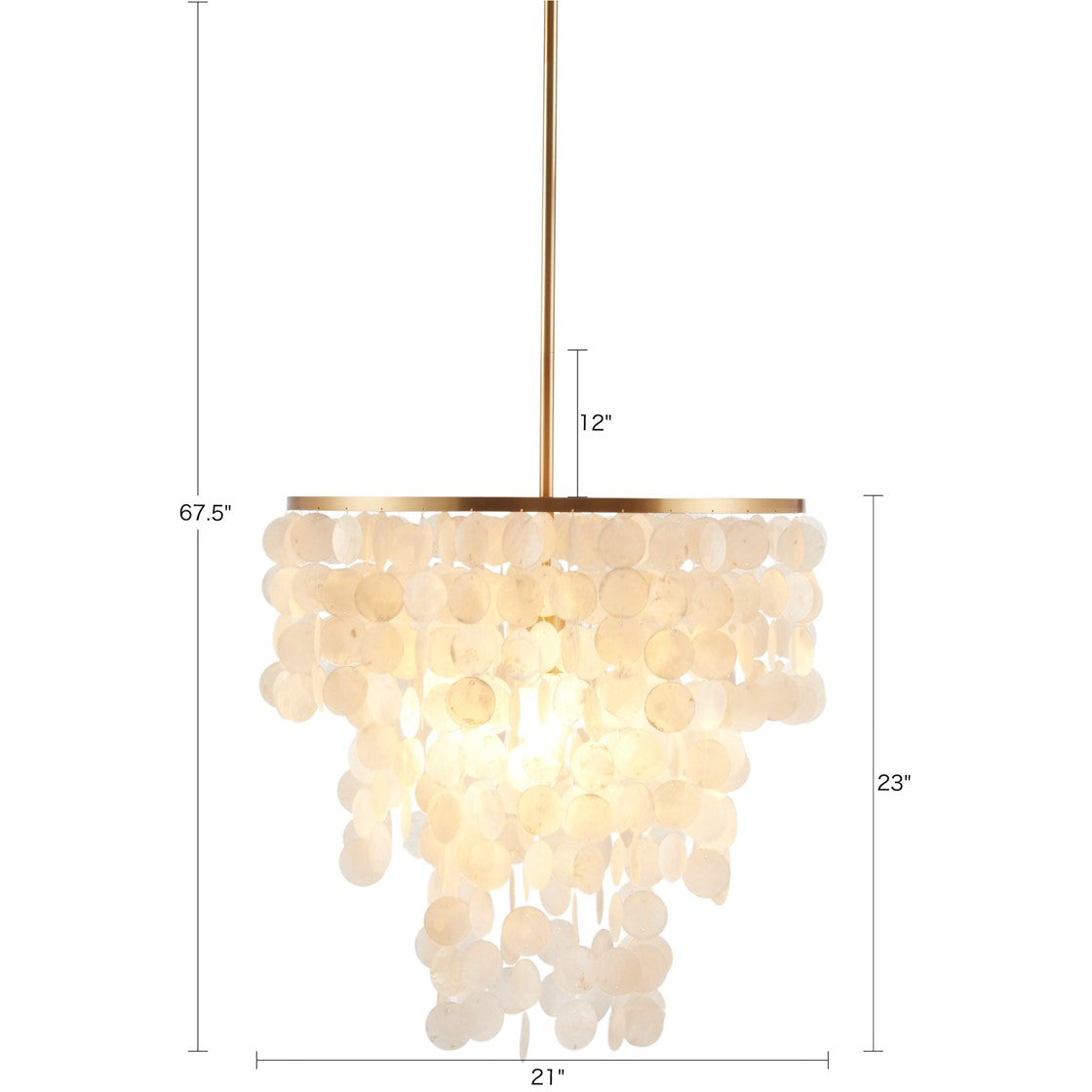 White Isla Chandelier