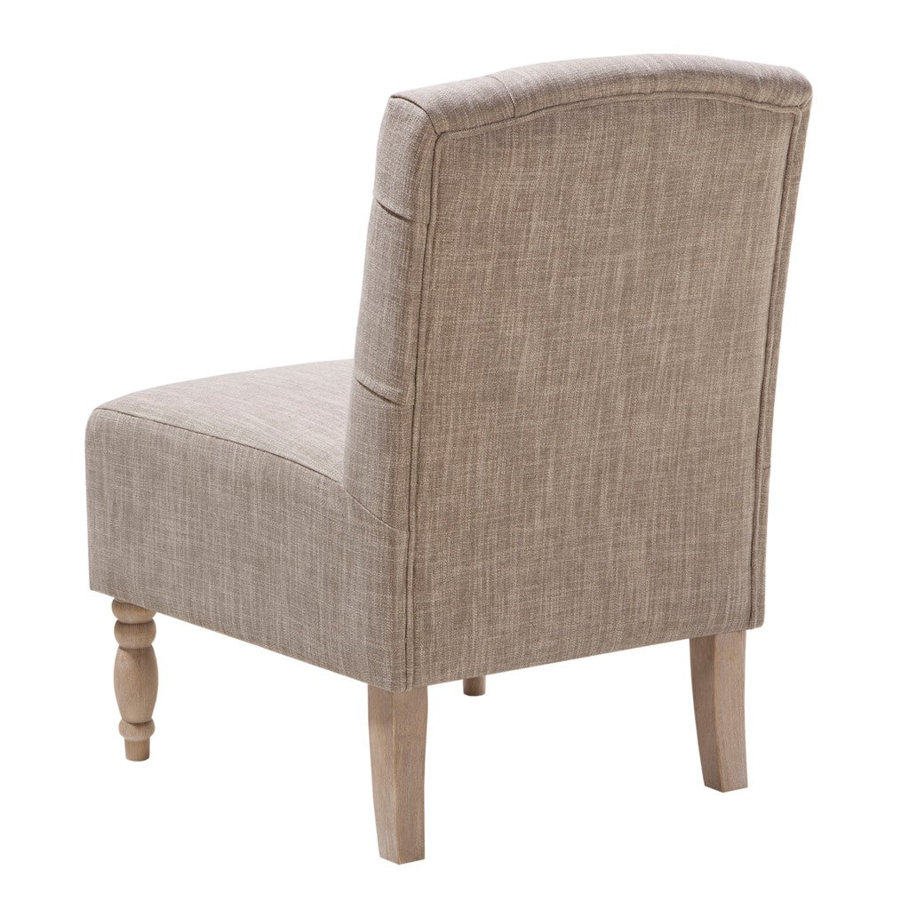 Lola Tufted Beige Armless Chair