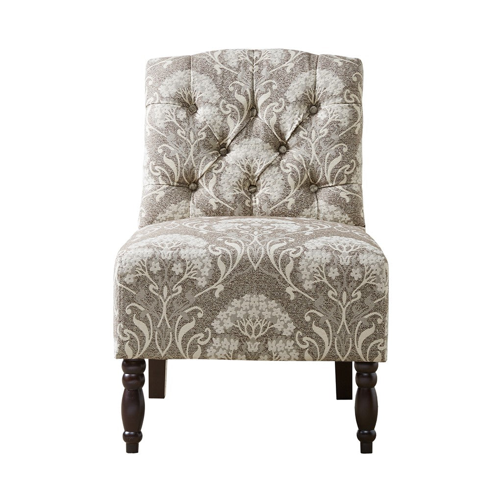 Lola Tufted Taupe Armless Chair