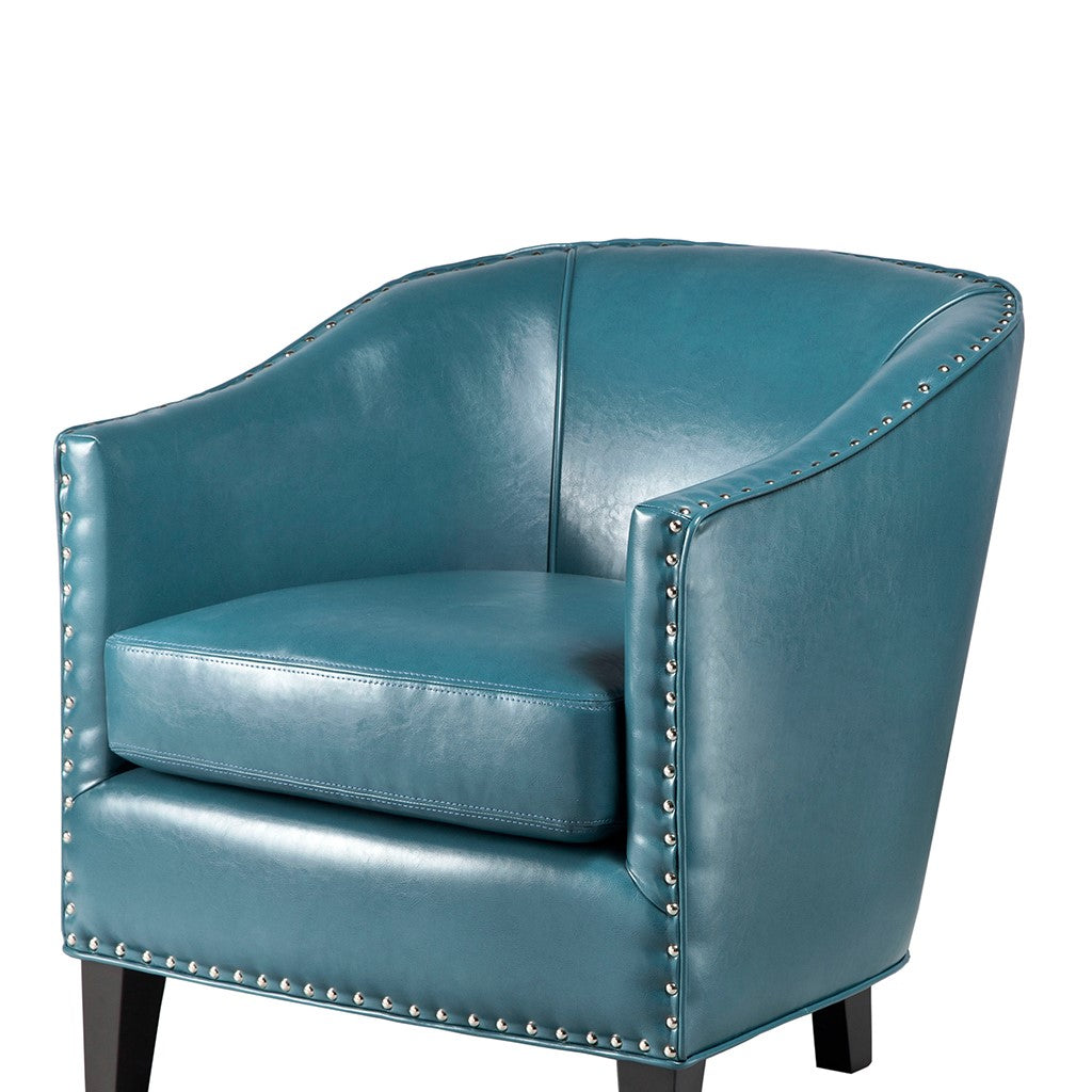 Fremont Barrel Blue Arm Chair