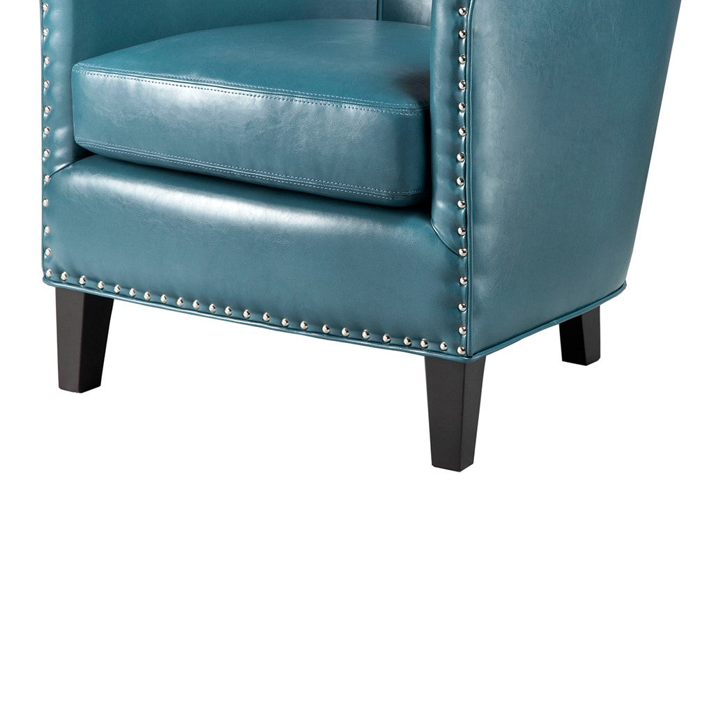 Fremont Barrel Blue Arm Chair