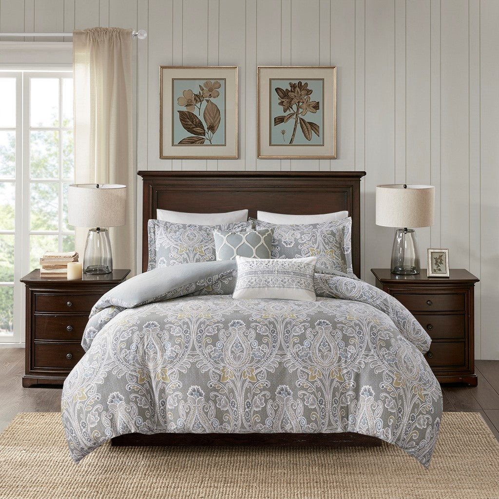 Hallie 5 Piece Cotton Duvet Cover Set