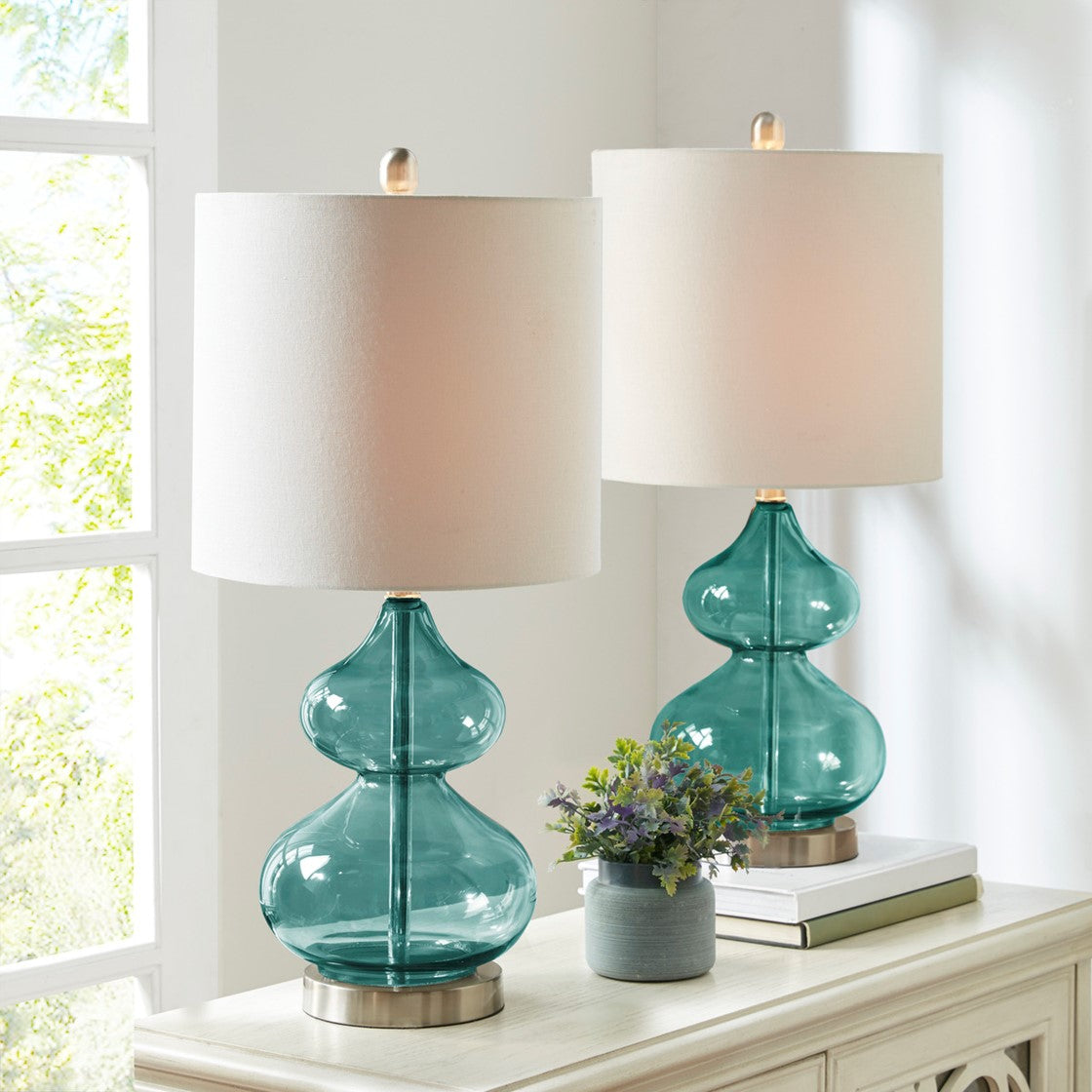 Ellipse Blue Table Lamp Set of 2