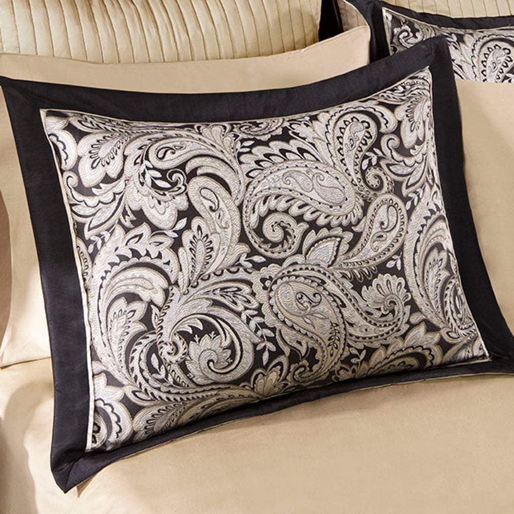 Aubrey Black 12-Piece Comforter Set Comforter Sets By Olliix/JLA HOME (E & E Co., Ltd)